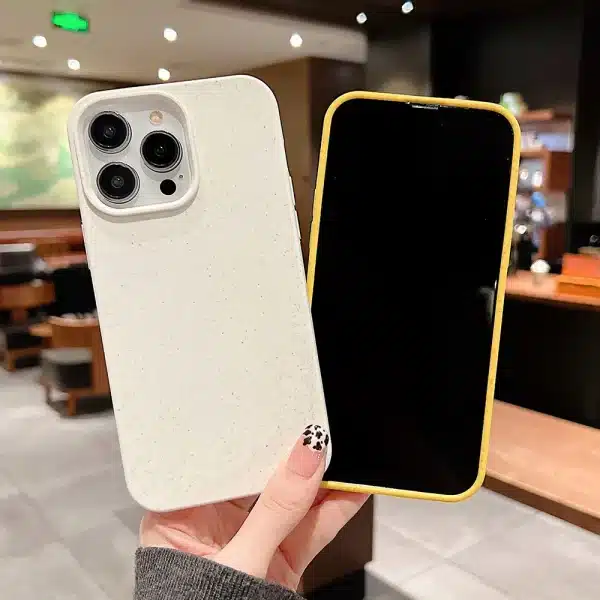 Shockproof Matte Wheat Straw Silicone Phone Case For iPhone 14 12 11 13 15 Pro Max Plus XS Max X XR 7 8 SE Funda Soft Back Cover - Image 3