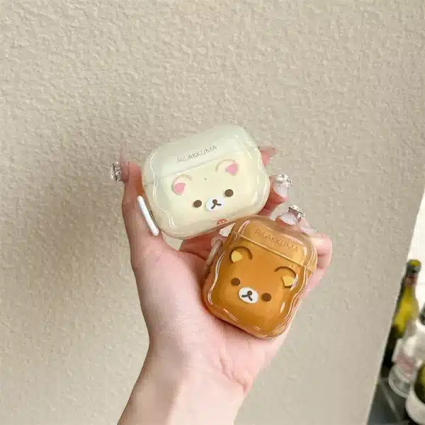 Cute Cartoon Bear Case for AirPods Pro2 Airpod Pro 1 2 3 4 Bluetooth Earbuds Charging Box Protective Earphone Case Cover - Image 2