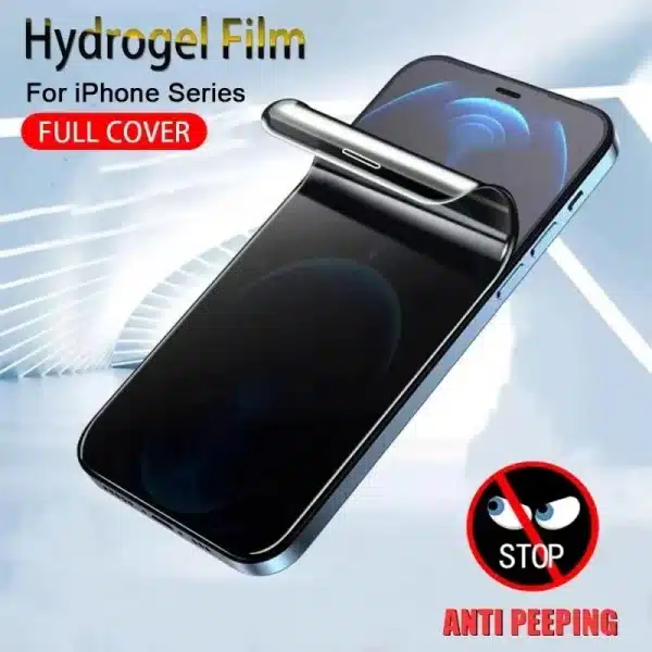 Anti-Spy Hydrogel Film For iPhone 14 13 12 11 15 Pro Max Mini Privacy Screen Protectors For IPhone X XR XS 14 15 Plus Not Glass - Image 3