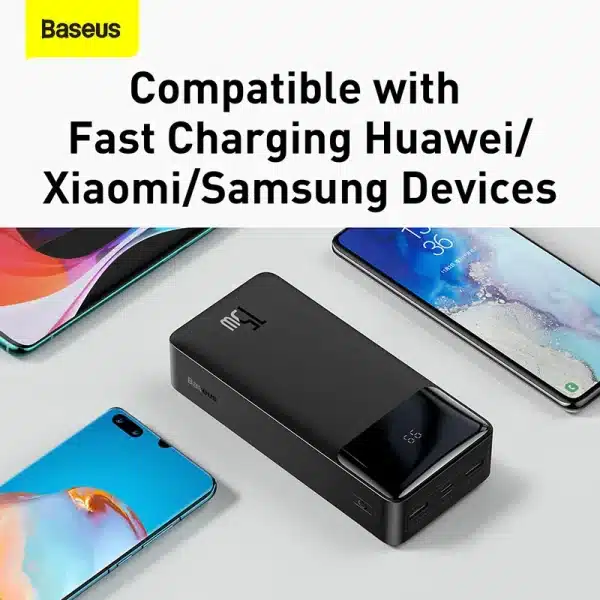 Baseus 30000mAh Power Bank Portable Charger External Battery Fast Charging Pack Powerbank For POCO Xiaomi mi PoverBank - Image 3