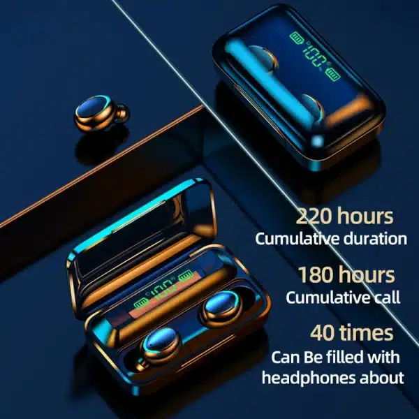 F9-5c TWS Bluetooth Earphone Wireless Earbuds IN Ear Stereo Noise Cancelling Sports Ps4 Headsets With Microphone fone Headphones - Image 2