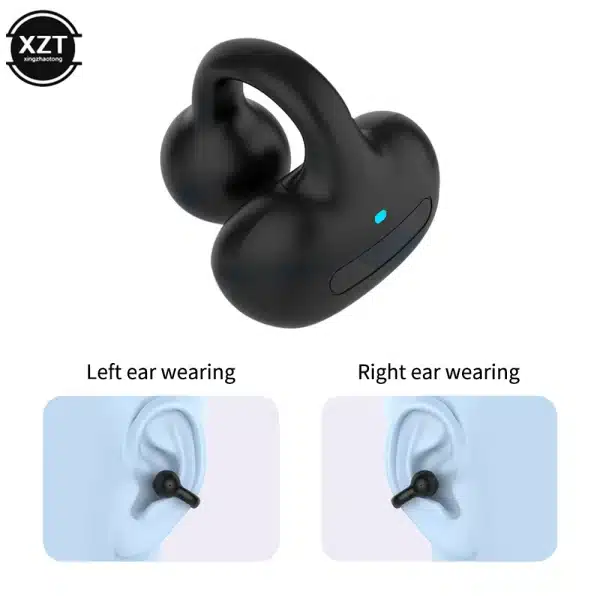 M-S8 TWS Wireless Bluetooth Headphones Bone Conduction Headset HiFi Stereo Music Ear Clip on Ear Earring Sports Earbuds With Mic - Image 3