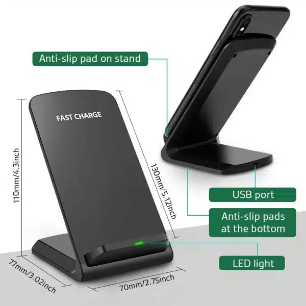 100W Wireless Charger For iPhone 14 13 12 15 Pro XS Max Mini X XR Induction Fast Wireless Charging Pad For Samsung Xiaomi Huawei - Image 5