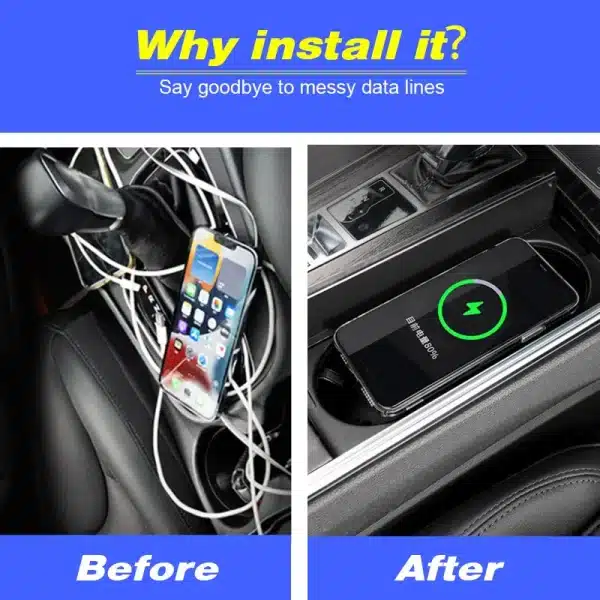Magnetic Car Wireless Charger Fast Mobile Phone Charging Panel Adapter For Audi A6 C8 /A7 S6 2019-2023 Interior Accessories - Image 2