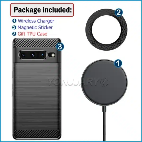 15W Fast for Magsafe Magnetic Wireless Charging for Google Pixel 7a 8a 7 8 Pro Wireless Charger Stand with Magnet Sticker Case - Image 6