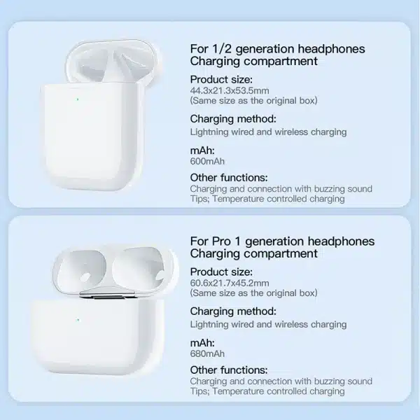 Bluetooth Headphone Wireless Charging Case For AirPods Pro 1 2 3 Charger Box Charging Compartment Replacement For AirPods 1&2 - Image 6