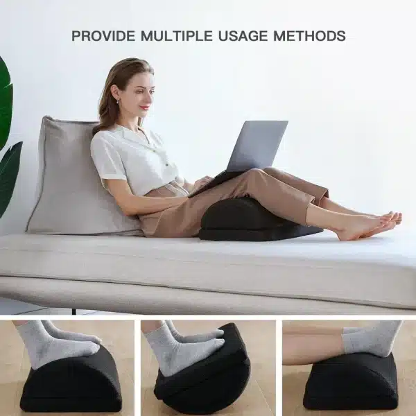 Foot Rest for Under Desk At Work, Comfortable Foot Stool with 2 Adjustable Heights for Office, Home, Car - Image 3