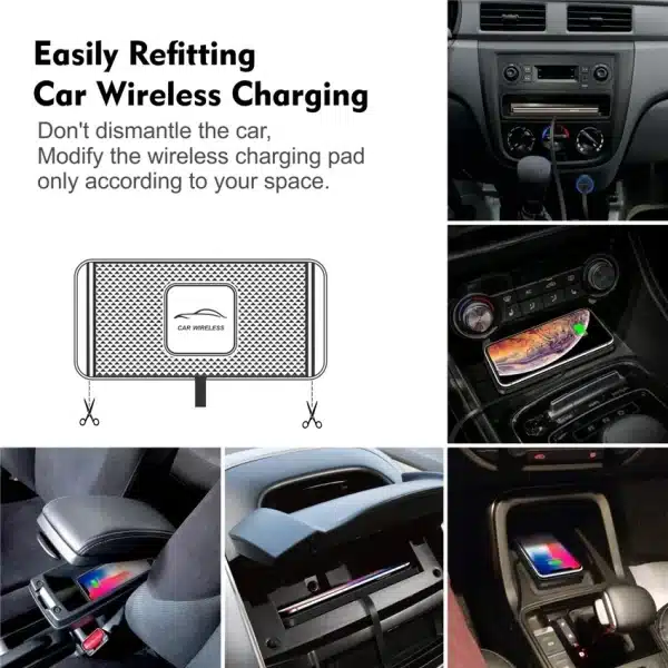 Wireless Charger Car Charger Wireless Charging Dock Pad For iPhone 16 15 14 13 12 Pro Max Samsung S22 Fast Phone Car Chargers - Image 3