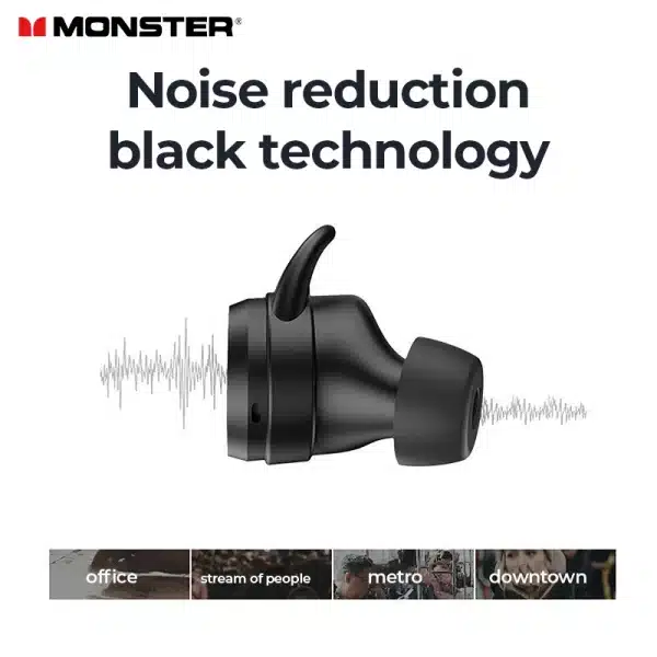 Monster Clarity 101 AirLinks TWS Earbuds in-Ear Bluetooth Headphones ENC Noise Cancelling Waterproof Wireless Earphone with Mic - Image 3