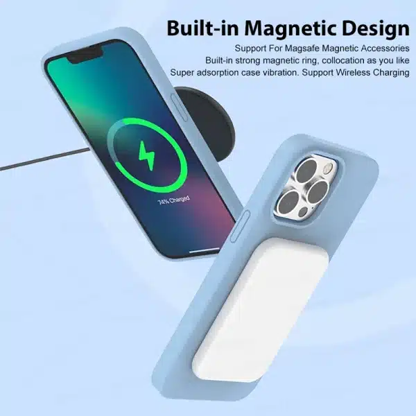 Liquid Silicone Magnetic Cases For iPhone 15 14 11 13 12 Pro Max Plus For Magsafe Case Wireless Charge Cover Phone Accessories - Image 6