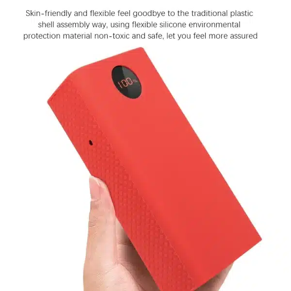 Silicone Case for ROMOSS Zeus PEA40 40000MAh Power Bank Anti-Slip/Anti-Fall Soft Cover Portable Protective Sleeve(Red) - Image 3