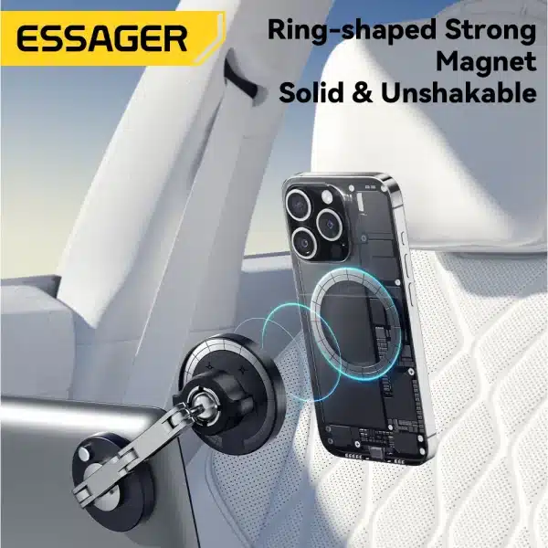 Essager 15W Magnetic Car Wireless Charger 360° Phone Holder Telescoping Car Mount For iphone 15 14 13 Max Car Navigation Bracket - Image 5