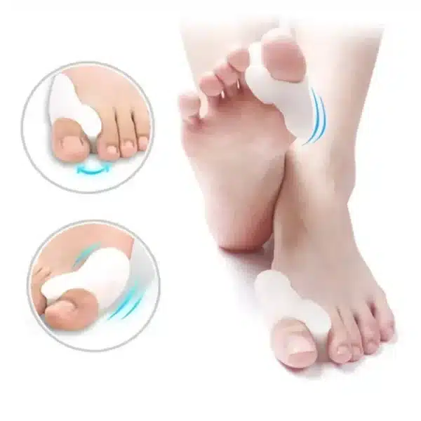 Silicone Gel Thumb Corrector Bunion Foot Toe Hallux Valgus Protector Separator Finger Straightener Adjuster Foot Care Tool 2PCS - Image 3