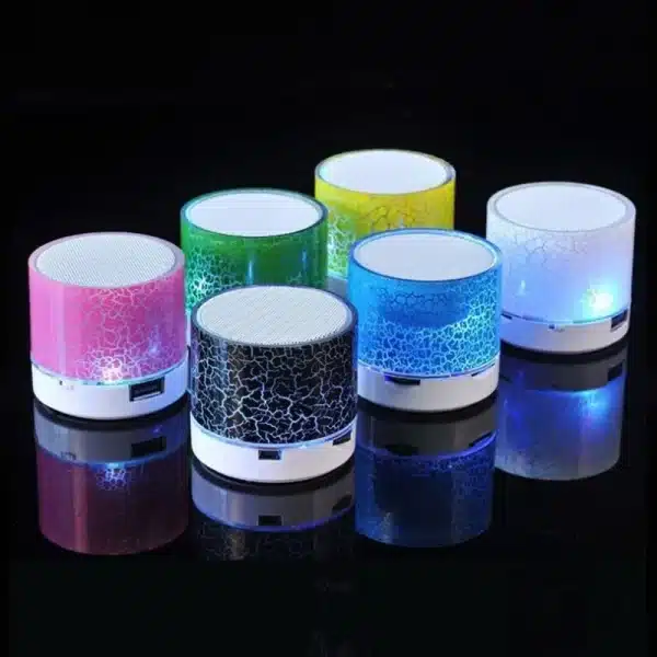 A9 Mini Portable Speaker Bluetooth Wireless Audio Dazzling Crack LED Lights Subwoofer Support TF Card USB Charger For PC/Mobile - Image 2