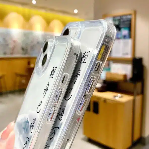 Transparent Phone Case For iPhone 11 Case iPhone 13 12 14 15 Pro Max XR XS X 7 8 Plus SE 2020 Aesthetic Art Chinese Style Cover - Image 6