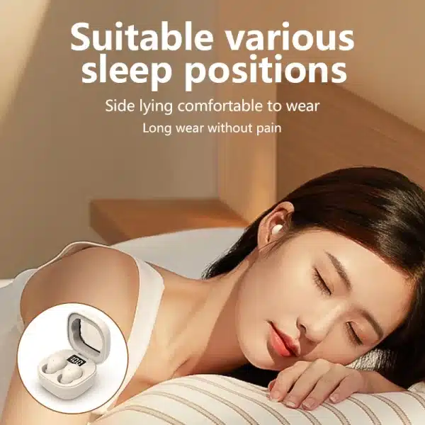 SK Small Headphones Wireless Bluetooth Headset Sports Sleeping Invisible Earbuds Noise Reduction HD Bass Sound Quality Earphones - Image 3