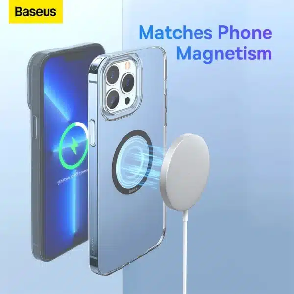 Baseus Magnetic Metal Plate Sticker Ring Car Phone Holder Disk Iron Sheet For iPhone 11 Xiaomi Samsung Magnet Wireless Charger - Image 3