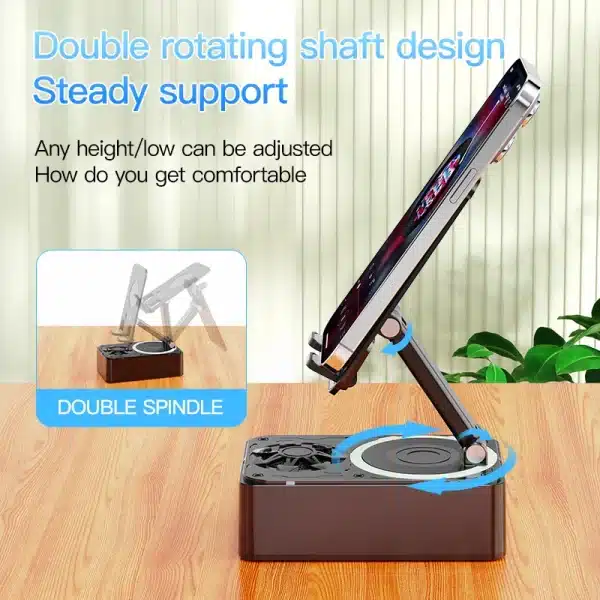 3 In 1 Mobile Phone Bracket Bluetooth Speaker Power Bank Rotating Foldable Lazy Desktop Holder Stand For Cell Phone Tablets iPad - Image 3