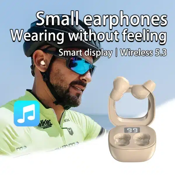 SK Small Headphones Wireless Bluetooth Headset Sports Sleeping Invisible Earbuds Noise Reduction HD Bass Sound Quality Earphones - Image 4