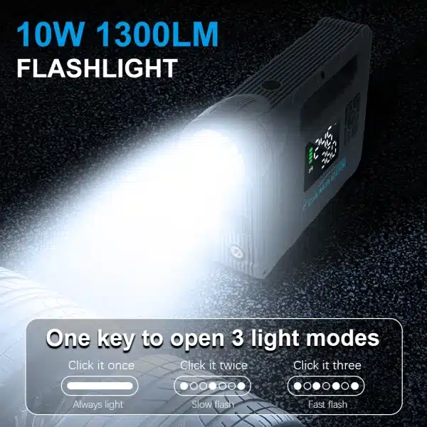 5 in 1 Car Jump Starter with air Compressor Portable Flashlight Starting Device Power Bank Battery Automotive Booster start - Image 5