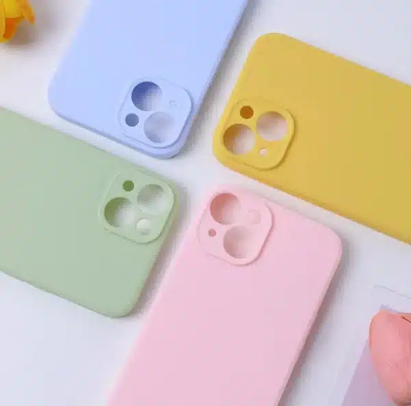 Luxury Liquid Silicone Phone Case for iphone 13 mini 14 15 Pro Max 15 Plus Candy Color Soft Back Cover Fundas - Image 5