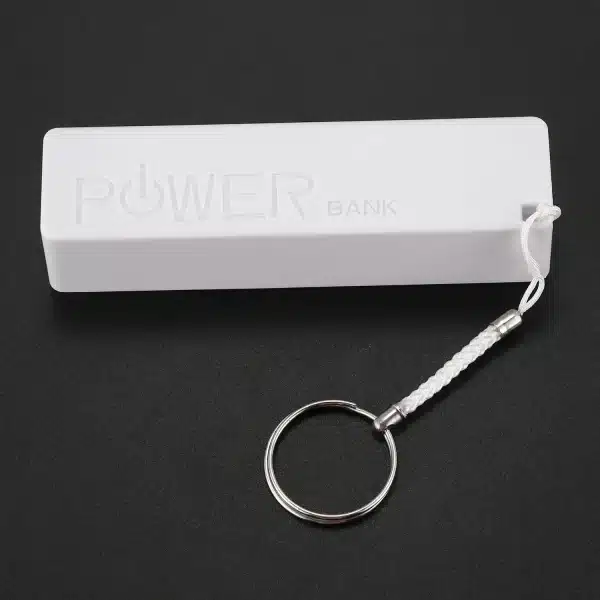 Portable External Power Bank Battery Charger 18650 with Keychain (Without Battery) (White) - Image 4