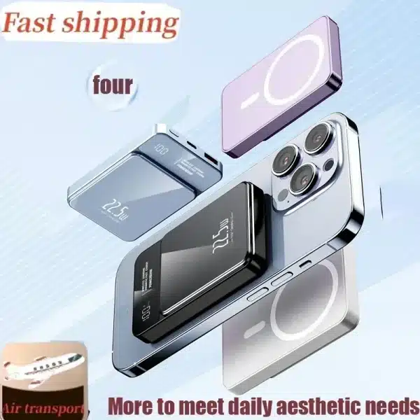 50000mAh Magnetic Power Bank for Iphone Magsafe Wireless Chargers Powerbank 22.5W Super Fast Charging for Xiaomi Samsung Huawei - Image 5