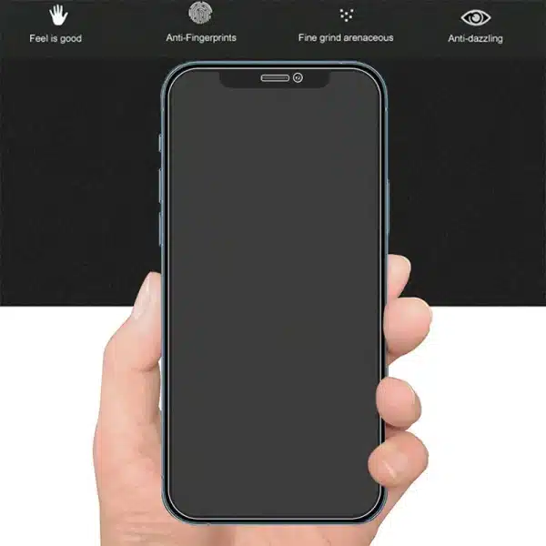 No Fingerprint Screen Protector for iPhone 7 8 6 6S Plus XR XS X 5 5S SE Frosted Tempered Glass for iPhone 11 12 Pro Max 12 Mini - Image 2