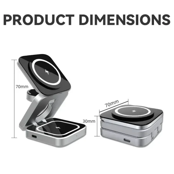 30W 3 In 1 Magnetic Wireless Charger Stand for iPone 14 13 12 Pro Max Airpods Samsung Watch 6 5 iWatch 8 7 Fast Charging Station - Image 6