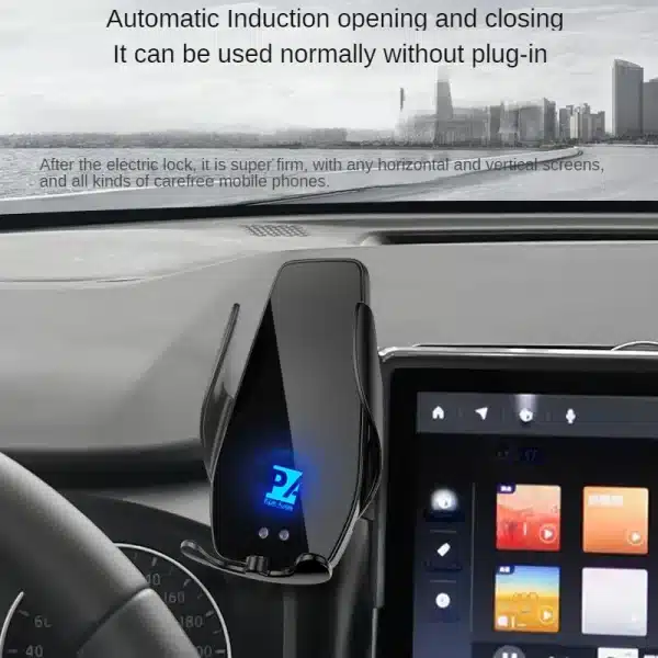 For 2021-2023 Nissan Rogue Car Screen Phone Holder Wireless Charger Navigation Modification Interior 12.3 Inch - Image 3