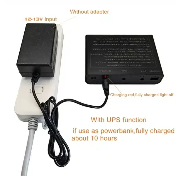 USB 5V 9V 12V Output DIY 18650 Battery UPS Power Supply Box for DVR Wireless Router Modem Mobile Phone LED and Drop Shipping - Image 5