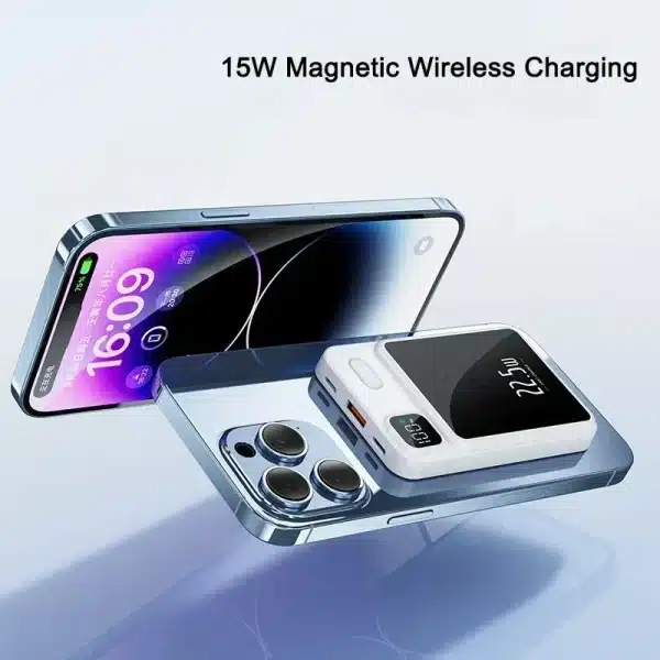 Macsafe 20000mAh Magnetic Wireless Charger Power Bank Fast Charging for iPhone 14 13 12 11 Samsung Huawei Xiaomi Mini Power Bank - Image 6