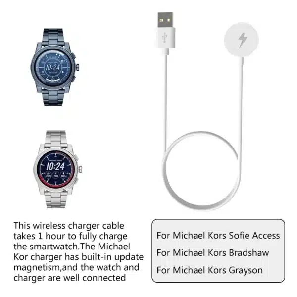 Wireless Charger For Michael Kors Access Sofie/Michael Kors Bradshaw/Michael Kors Grayson Smart Watch Fossil Gen 1 Gen 2 Gen 3 - Image 3