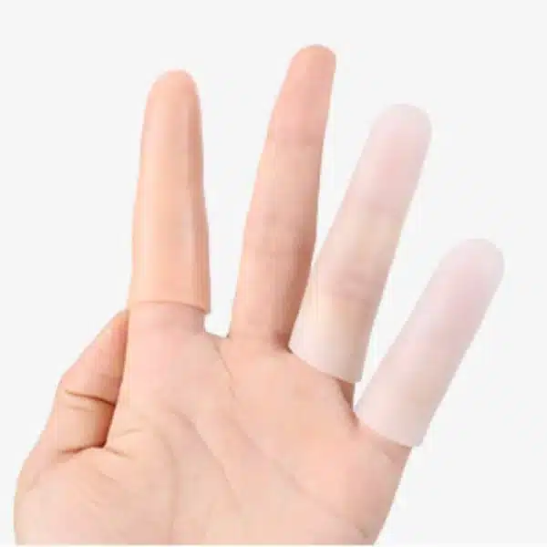 2PCS Finger Cots Silicone Toe Sleeves Thumb Protector Fingertips Protective Cushion Moisture Wicking Cracked Callus Pain Relief - Image 4