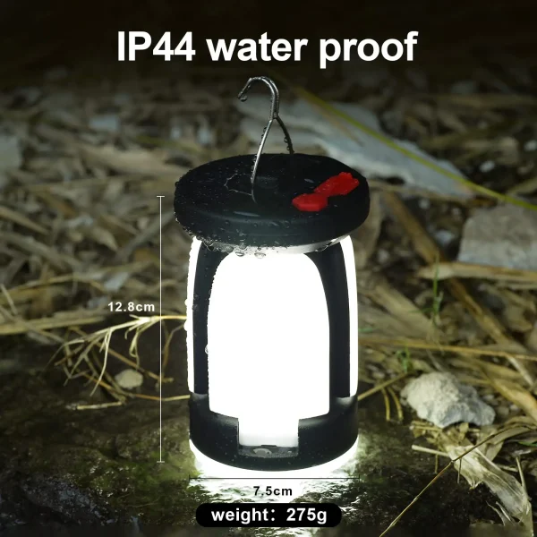 High Power Solar LED Camping Lantern Rechargeable 4500mAh 1000LM Emergency Power Bank Foldable 6 Light Modes for Camping Fishing - Image 4