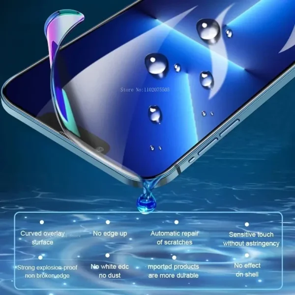 3Pcs Hydrogel Film for iPhone 14 15 Pro Max 13 12 Mini 11 Pro Soft Screen Protectors for iPhone 15 14 Plus Film - Image 4