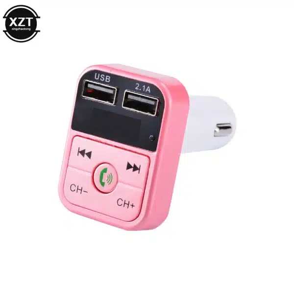 Handsfree Car Kit Wireless Bluetooth-compatible 5.0 FM Transmitter LCD MP3 Player Car Accessories Dual USB Charger FM Modulator - Image 3