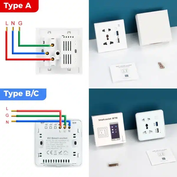 Tuya Wifi Wall Smart Socket US EU UK Plug Tempered Glass Quick Fast Charger 3.0 Usb Charging Timing App For Google Home Alexa - Image 6