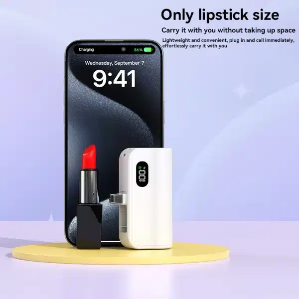 Xiaomi Mini 5000mAh Power Bank Built Cable Portable Mobile Phone Charger External Battery Capsule Powerbank For Type-C iPhone - Image 6