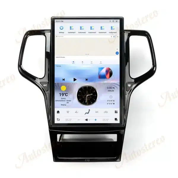 14.4 Inch Android 8+128GB For JEEP Grand Cherokee 2010-2021 Tesla Style Car GPS Navigation Multimedia Player Radio Tape Headunit - Image 4