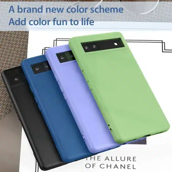Luxury Original Liquid Silicone Phone Cases For Google Pixel 8 6 7 Pro 6A 7A Case For Google Pixel 8 7 Pro Shockproof Soft Cover - Image 2