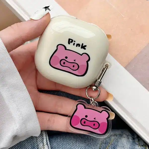 1PC Cute Cartoon Earbuds Cover For Samsung Galaxy Buds FE Buds 2 Pro Lovely Girls Earphone Case For Samsung Buds Live Shell - Image 4