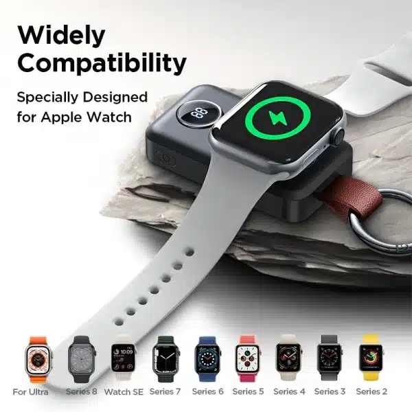 Joyroom Portable Wireless Charger for Apple Watch Series 8/Ultra/7/6/5/4/3/2/SE 2000mAh iWatch Charger Magnetic Power Bank - Image 6