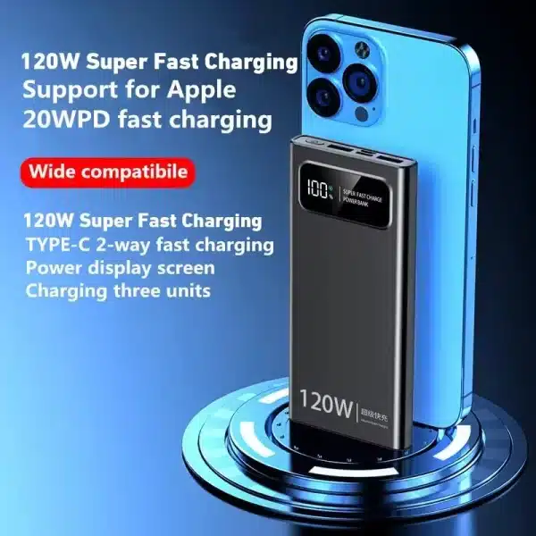 Xiaomi 200000mAh 120W Power Bank Super Fast Charging Battery High Capacity Digital Display Power Bank For iPhone Samsung Huawei - Image 3