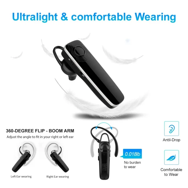 New Bee NB12 Wireless Headset Bluetooth 5.3 Earbuds Earphones With MEMS Micro Ear Hook Handsfree for Driving Business Headphones - Image 6