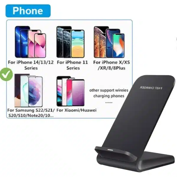 NEW 65W Fast Wireless Charger for Samsung S22 S21 Note 20 Fast Charging Stand For iPhone 16 15 14 13 XS XR X 8 Airpods Pro - Image 4