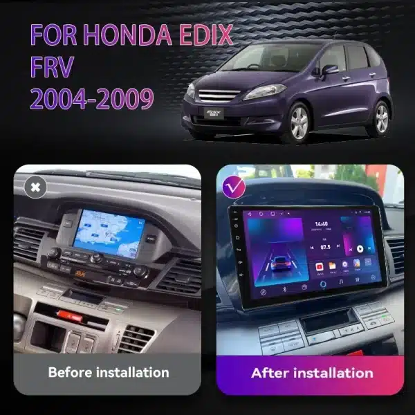 For Honda FRV Edix 2004 -2009 Multimedia Car Radio Stereo WIFI 2K QLED Wireless Carplay Android Auto Navigation 4G BT Android 13 - Image 2