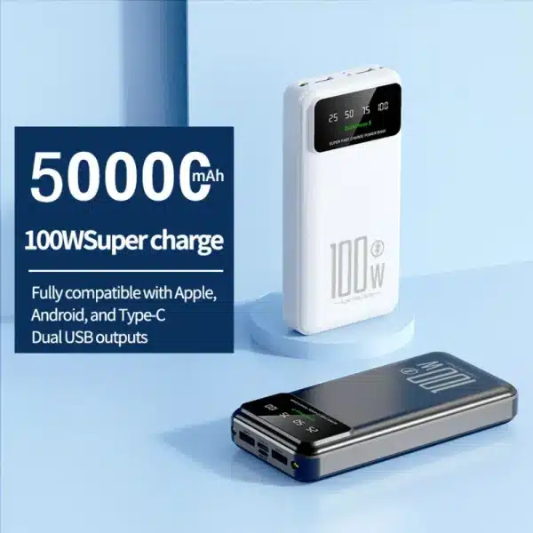 Xiaomi 20000mAh High Capacity Portable Power Bank 100W Super Fast Charge LED Digital Display Powerbank for iPhone Samsung Xiaomi - Image 2