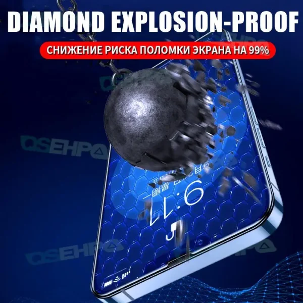 9D Anti-Burst Tempered Glass For Apple iPhone 14 Plus 13 12 11 Pro Max mini Screen Protector iPhone X XR XS Max Protective Film - Image 6