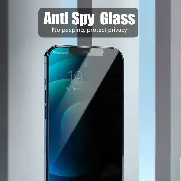 2PCS Anti-Spy Screen Protector For iPhone 15 14 13 12 11 16 Pro Max Mini SE 2022 2020 Privacy Glass on iPhone XR X XS 7 8 Plus - Image 6